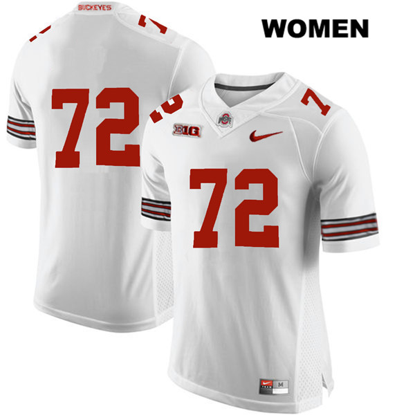 Ohio State Buckeyes Women's Tommy Togiai #72 White Authentic Nike No Name College NCAA Stitched Football Jersey XV19W66WQ